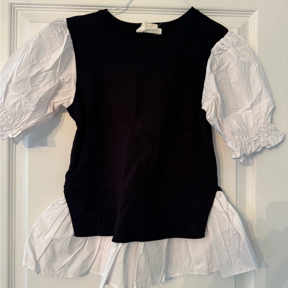 Black and White Kids Top